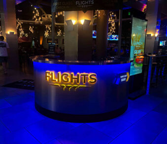 lit-acrylic-letter-sign---flights-las-vegas
